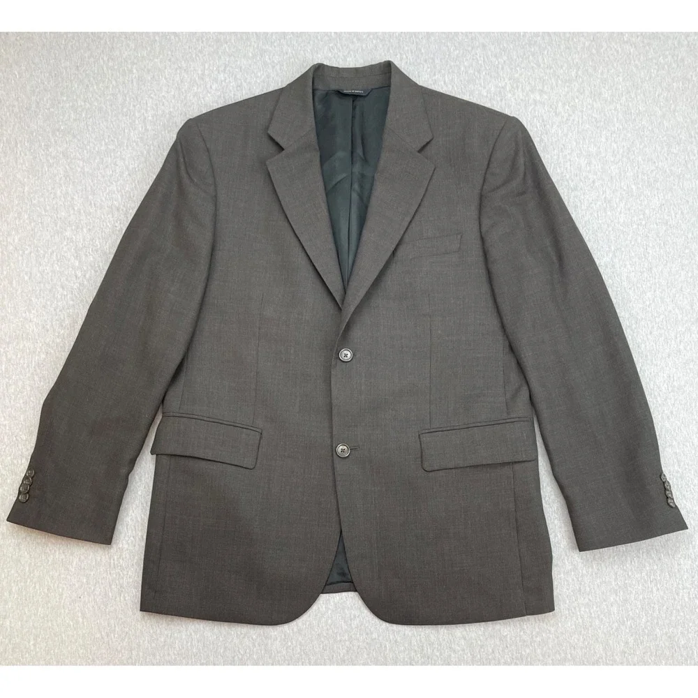 Banana Republic Suit Mens 42S Brown Wool Blend 2-Button Pants 36 x 32 - 2 Pcs